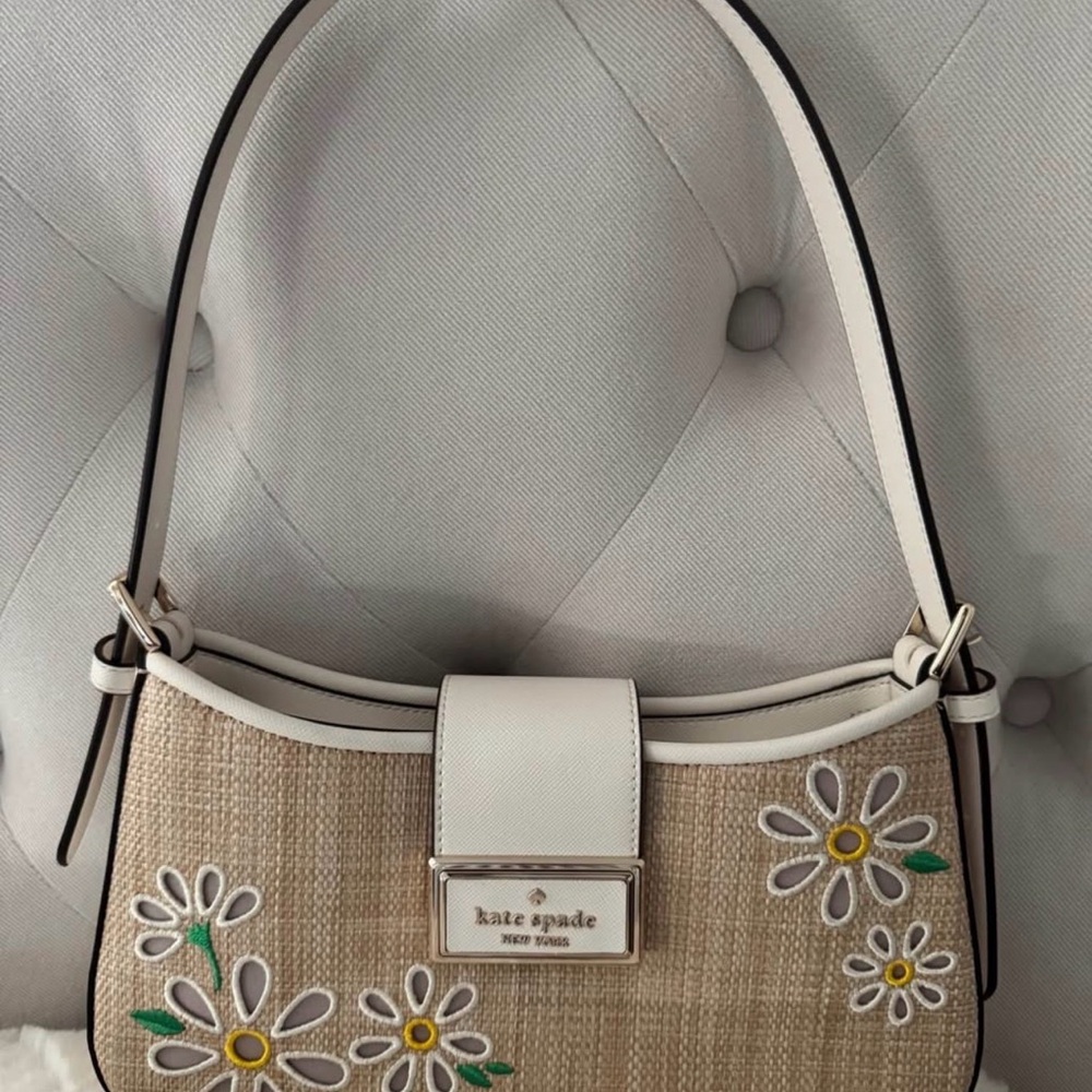 Kate Spade Tan Floral Shoulder Bag